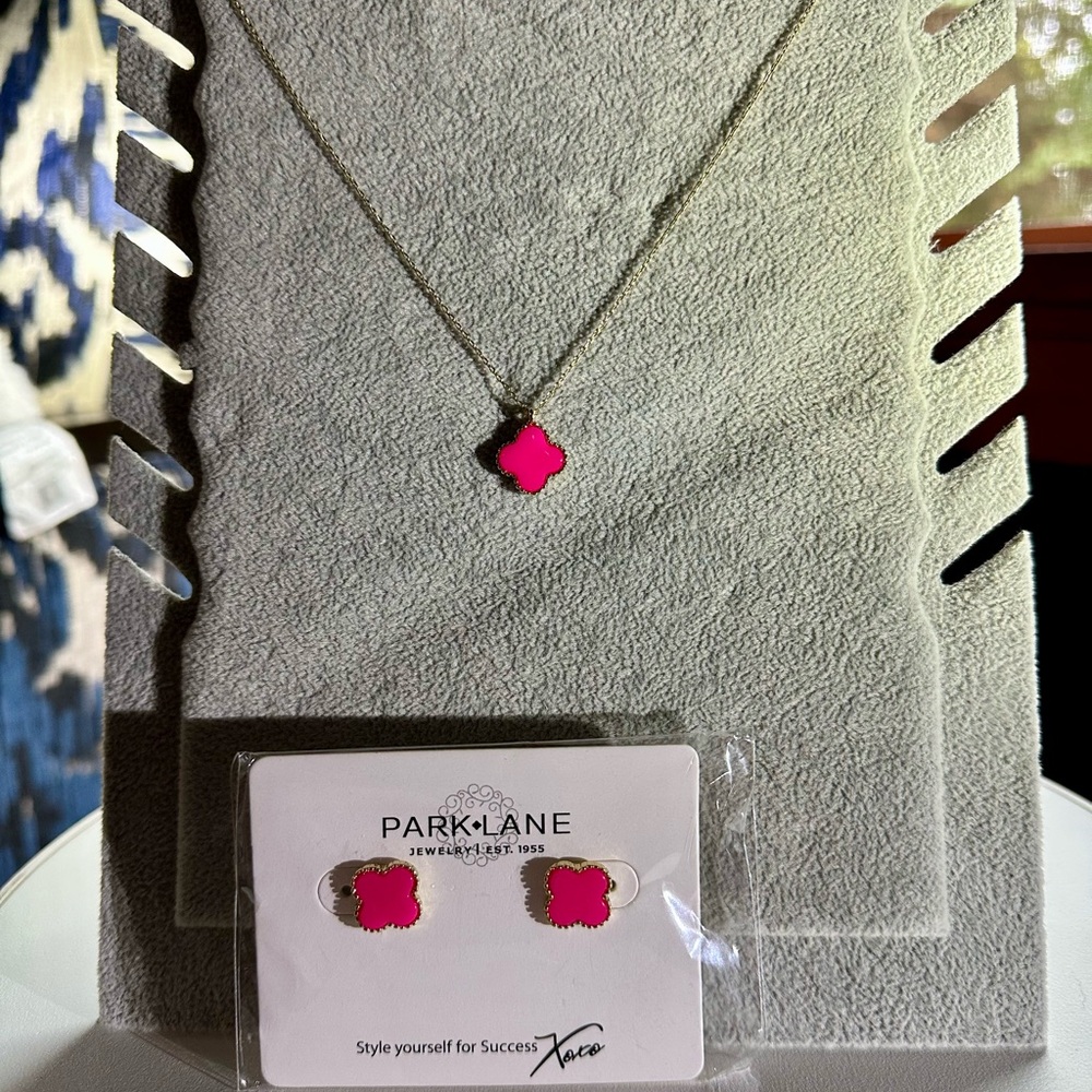 Park Lane Fuchsia Necklace and Earrings Set